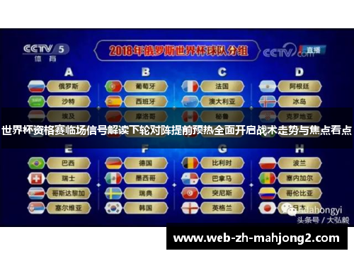 世界杯资格赛临场信号解读下轮对阵提前预热全面开启战术走势与焦点看点 世界杯资格赛临场信号解读下轮对阵提前预热全面开启战术走势与焦点看点